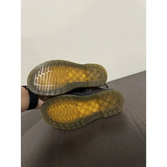 Dr. Martens Kids Combat Black High Top Boots Size UK 9 US 10 Boys Girls Shoes - Picture 4 of 7